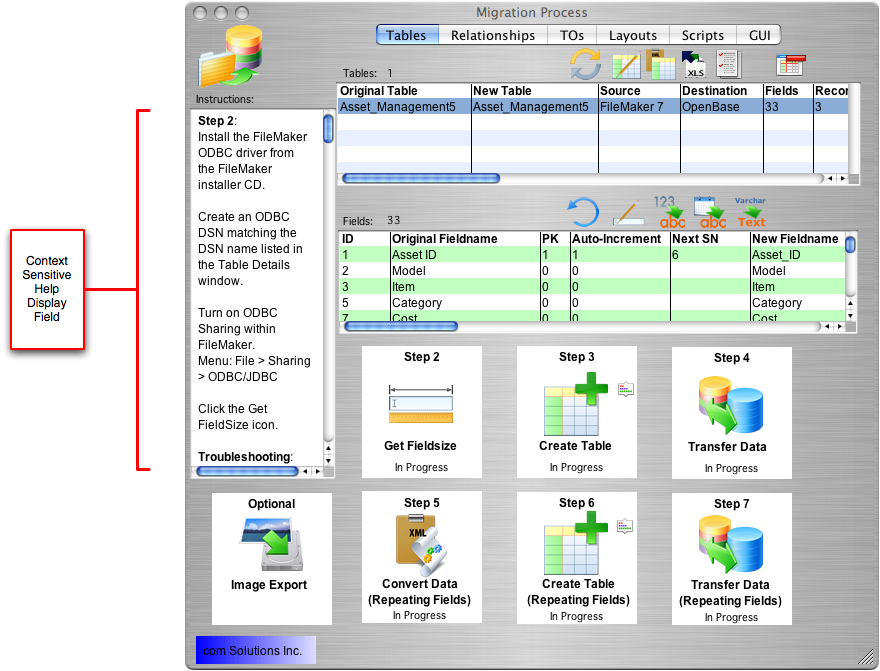 FmPro Migrator - Context Sensitive Help